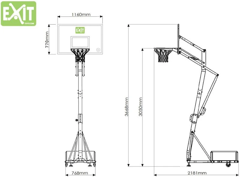 EXIT TOYS EXIT Galaxy Verplaatsbaar Basketbalpaal Met Dunkring 8 EXIT TOYS EXIT Galaxy Verplaatsbaar Basketbalpaal Met Dunkring - Afbeelding 8