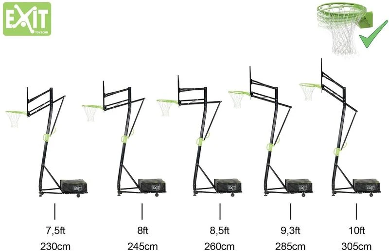 EXIT TOYS EXIT Galaxy Verplaatsbaar Basketbalpaal Met Dunkring 5 EXIT TOYS EXIT Galaxy Verplaatsbaar Basketbalpaal Met Dunkring - Afbeelding 5