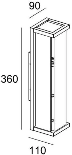 Lucide Claire Mini E27 Wandlamp - 2 Spots - Antraciet -Buiten En Tuinen Winkel 900 418 27885 02 30 technical drawing