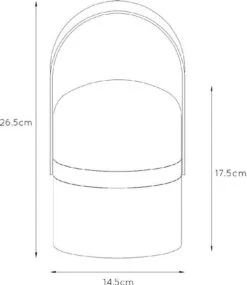 Lucide Joe Led Tafellamp - Wit -Buiten En Tuinen Winkel 900 780 06800 03 31 technical drawing