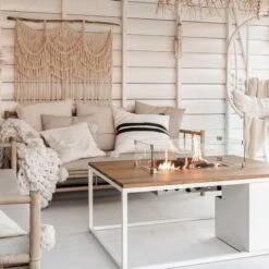 Cosi Cosiloft 120 Vuurtafel Wit - Teak -Buiten En Tuinen Winkel cosi cosiloft 120 vuurtafel wit teak4