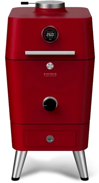 Everdure 4K Houtskool Barbecue Met Beschermhoes - Rood