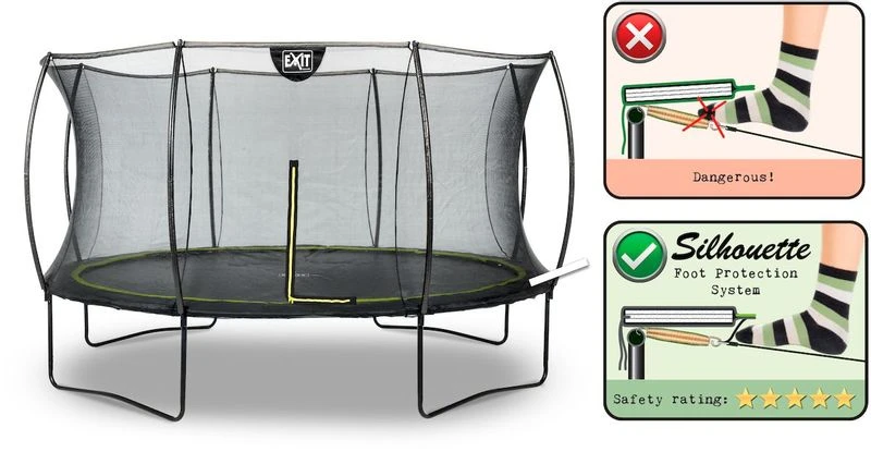 EXIT TOYS Exit Silhouette Trampoline Met Net - Ø 366 Cm - Zwart 2 EXIT TOYS Exit Silhouette Trampoline Met Net - Ø 366 Cm - Zwart - Afbeelding 2
