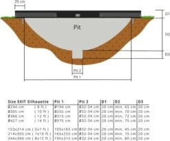 EXIT TOYS Exit Silhouette InGround Trampoline Met Net - Ø 244 Cm - Zwart -Buiten En Tuinen Winkel exit 12 95 08 00 int 3 resultaat