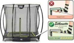 EXIT TOYS Exit Silhouette InGround Trampoline Met Net - 214 X 153 Cm - Zwart -Buiten En Tuinen Winkel exit 12 95 57 00 int 5 resultaat